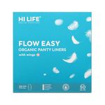 Hi Life Organic Panty liners | Daily Liners Super-Soft and Unique With Wings for Protection Against Leakage, Rashes & Discharge, Designed for Daily Use | Panty Liners | Cotton Panty Liners with wings | Cotton Panty Liners | Soft Panty Liners | Regular Panty Liners | Panty Liners for Women — Pack of 50