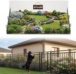 Decorative Garden Fence Metal Dog Fence Outdoor, 40in (H) x 108ft (L), 42 Panels + 6 Gates, Heavy Duty Garden Fencing Animal Barrier for Patio & Flower Bed, Black-Silver
