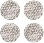 Godinger Salad Appetizer Dessert Plate Melamine Shatter Resistant Plate Geometric - Set of 4