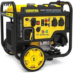 Champion Power Equipment Stromaggregat Duel Fuel Generator Benzin + Gas (Nennleistung 3500 W, Stromerzeuger mit Elektrostart, Quick Touch Bedienfeld, Eco Modus) CPG4000DHY-DF-EU