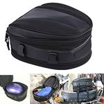 Motorcycle Tail Bag Waterproof Bag Motorbike Saddle Bag Motorcycle Backpack Waterproof Multifunctional Luggage Bags Expandable Backpack PU Leather for Universal Fit