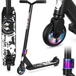 Pro Trick Scooter, Entry Level Stunt Scooter for Children from 6 Years, Aluminium and Lightweight, Complete BMX Freestyle Scooter for Beginners (2022 Black)