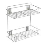 D.k 11® Stainless Steel 2 leyar Container Organizer for kitchen storage/Rack/Masala Trolley/Racks Items (spice rack) (Double self)