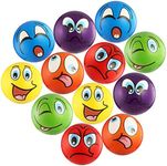 Akusety Silly Stress Ball, 12 Party Favor Balls (2.5") Squeeze Toy to Release Stress