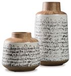 Ashley Furniture Signature Design - Megan Vase Set - Tan/Black