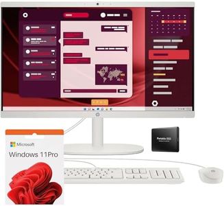HP 21.5" FHD All-in-One Desktop PC | 32GB RAM | 1TB Storage (512GB SSD with 512GB External) | Intel Dual-Core Processor | Wired Mouse and Keyboard | Type-C | RJ-45 | Windows 11 Pro