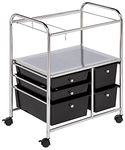 Honey-Can-Do CRT-01512 5-Drawer Hanging File Cart,Chrome Finish