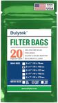 Dulytek Premium Nylon 20 Pcs Filter Bags, 100 Micron, 2" x 4", Double-Stitching, Zero Blowouts, Made in the USA