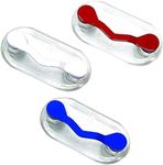 Readerest Stainless Magnetic Eyeglass Holder - ID Badge Clip in Blue, Red and White - Ideal for Daily Wear, Sunglasses Holder - Easy-to-Use Glasses Accessory and Strong Neodymium Magnets (3-Pack)