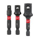 MILWAUKEE ELEC TOOL 48-32-5033 Power Drill Bit Extensions Shockwave Socket Adapter Set, 1/4" Pack of 1