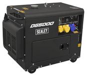Sealey Diesel Generator, 5000W, 4-Stroke Engine, 110/230V - DG5000