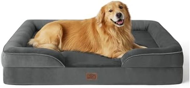 Bedsure Orthopedic Dog Bed for Extra Large Dogs - XL Plus Waterproof Dog Sofa Beds, Supportive Foam Pet Couch Bed with Removable Washable Cover, Waterproof Lining and Nonskid Bottom, Dark Grey