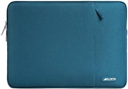 MOSISO 14 inch Laptop Sleeve Bag Compatible with MacBook, 13-13.3 inch Notebook, Compatible with MacBook Pro 14 inch M3 M2 M1 Chip Pro Max 2024-2021, Polyester Vertical Case with Pocket, Deep Teal