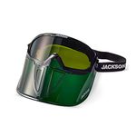 Jackson Safety Premium Safety Goggles with detachable Faceshield, Green, Shade 5 IR protective Lens, anti-fog EN 166 CE Certified 21002