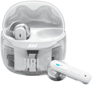 JBL Tune Flex Ghost 2, Kabellose Bluetooth-In-Ear-Ohrhörer mit Noise-Cancelling, 48 h Wiedergabezeit, IP54 wasser - und staubgeschützt, Multipoint-Verbindung, Ergonomisches Design, White Ghost