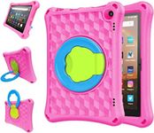 Case for 8 inch Tablet (12th, 2022 Release), Lightweight Kids Friendly Shockproof 360 Rotating Grip Handle Folding Stand Cover, Not for iPad/Andriod/Samsung/Lenovo/Walmart/Alcatel 8" Tablet, 2022 Pink