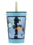 Contigo Kids Spill-Proof 14oz Tumbler with Straw and BPA-Free Plastic, Fits Most Cup Holders and Dishwasher Safe, Blue Raspberry Cosmos