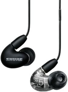 Shure AONIC 5 Wired Sound Isolating Earbuds, High Definition Sound + Natural Bass, Three Drivers, Secure In-Ear Fit, Detachable Cable, Durable Quality, Compatible with Apple & Android Devices - Black