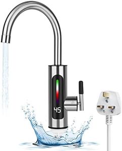 Electric Hot Water Faucet 3000W, Tankless Electric Heater Kitchen Sink Faucet, Instant Hot Water Tankless Electric Hot Water Faucet for Kitchen Sink/Bathroom