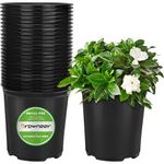 GROWNEER 24-Pack 1 Gallon Flexible Nursery Pot Flower Pots w/ 15 Pcs Plant Labels