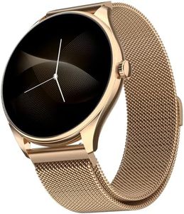 Noise Twist 2 Smart Watch with 1.43” AMOLED Screen, AI Search & Voice Assistant, Bluetooth Calling, Stainless Steel Back, 7-Day Battery, 100+ Watch Faces, Health Suite, IP68 (Gold Link)