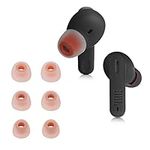 kwmobile 6x Replacement Ear Tips Compatible with JBL Tune 230 NC TWS / T230NC - Silicone Tips for Earphones - White