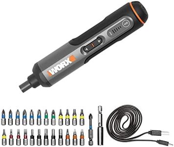 WORX 4V Cordless Screwdriver with 24 Piece Kit, Black WX240