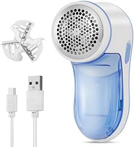 LEBEXY Fusselrasierer,Tragbarer Fusselentferner Elektrisch mit USB Aufladbar und 1 Ersatzklingen für Verschiedene Stoffe (Blau)