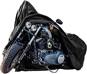 New Generation Motorcycle Cover ! XYZCTEM All Weather Black XXXL Large-Heavy Duty Waterproof Outdoor Protects Fits up to 118 inch for Harley Davidson, Honda, Suzuki,Yamaha and More