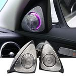 OKL CPARTS 3D Tweeter Car Audio Speaker Tweeter Loudspeaker Door Tweeters with Multi Colors LED Ambient Lighting Replacement for Benz C‑Class W205 2015-2021year