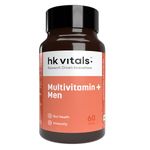 HealthKart hk vitals Multivitamin Plus Men (60 Tablets) | Daily Multivitamin for Men | For Energy, Stamina, Immunity, Gut, Heart, Bone & Muscle Health