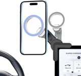 Rurswrity Tesla Phone Mount, Magnet Phone Holder for Tesla Model 3/Y/X/S, Accessories for Tesla Screen Mount, Car Phone Holder Adjusted 360 ° for iPhone 15/14/13/12, Android Attached Magnetic Ring