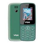 Vox V19 Keypad Mobile Phone - 1.8" Display, FM Radio, MP3 Player, 1000mAh Battery, King Talker & Contact Icon - Stylish Forest Green