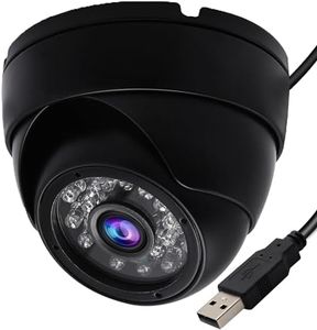 SVPRO USB Security Camera 720P IR Day&Night Vision Camera Waterproof Indoor Outdoor Wired Camera,Vandal Proof Dome Camera USB Plug and Play Home Security Camera for Computer,Laptop,Raspberry Pi