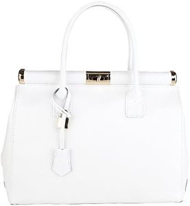 Chicca Borse Handbag Borsa a Mano da Donna con Tracolla in Vera Pelle Made in Italy 35x28x16 Cm