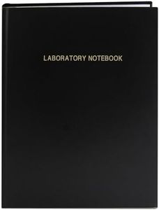 ROARING SPRING 4x4 Quad Graph Ruled Lab Research Notebook, 11.25" 9.125" 144 Numbered Pages, Black Cover (77160)