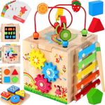 8-in-1 Wooden Baby Activity Cube - 