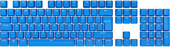 Corsair PBT DOUBLE-SHOT PRO Keycap Mod Kit (Double-Shot PBT Keycaps, Standard Bottom Row Compatibility, Textured Surface, 1.5mm Thick Walls with Backlit Font, O-Ring Dampeners Included) ELGATO Blue