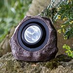 Garden Mile Super Bright Solar Powered Rock Effect Spotlights Lighting Outdoor Lights Border Pathway Driveway Garden Lights Outdoor Light Fairy Lights Solar Lights Outdoor Garden (Rock 15L x 1)