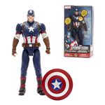 Disney Store Official Captain America Talking Action Figure, 25cm/10”, Marvel Superhero Features Magnetic Iconic Shield, Motion Activated Sounds, Real Character Phrases - Suitable for Ages 3+