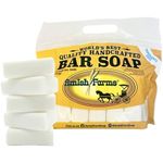 Amish Farms Fragrance-Free & Dye-Free Natural Bar Soap for Sensitive Skin (All-White) - Made in USA, Unscented Moisturizing Bar Soap Soap 150 Grams Each (5 Bars)