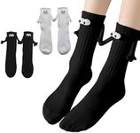 xipixiao 2 Pair Holding Hands Socks, Funny Doll Couple Socks，Unisex Couple SocksNovelty Friendship Couples Bestie Gifts Boyfriend Girlfriend