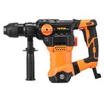 VEVOR 13 Amp Corded Drills,1-1/4 Inch SDS-Plus Rotary Hammer Drill, Heavy Duty Chipping Hammers with Vibration Control & Safety Clutch, Electric Demolition Hammers Variable Speed, Power Tool for Conc