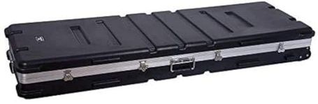 Crossrock Keyboard Case, Injection Molded PE Hardshell Flight Case With Wheels, Designed For 88/76 Notes Keyboard, Black (CRA988K)