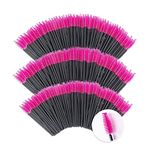 Cusfele 1000 PCS Disposable Eyelash Mascara Brushes Wands Applicator Makeup Eyebrow Brush Kits with Container(Rose Red)
