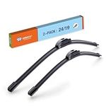 WOWIPER OE Quality Wiper Blades - 24 and 19 inch (Set of 2), Metal Base for 300% More Stable, for Ford Fusion 2012-2006 /Chevy Equinox 09-05 Impala 21-14 Malibu 15-13 Orlando 14-11 +More