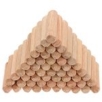 Faankiton 400 Pieces Wooden Dowel Pins 10x40mm, Straight Grooved Wooden Dowel with Bevelled End, Fluted Hardwood Wooden Dowel Pins, Fluted Wooden Dowel for Crafts, Furniture, etc.