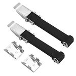 Creatyi 2 PCS 9.3'' Heavy Duty Premium SUS304 Stainless Steel Rubber Flexible Black Draw Latches Buckle (Style 3)