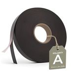 Self Adhesive Magnetic Tape - 12mm x 3m Magnetic Strip - Cut to Size, Strong Sticky Backing - Magnet Strips for Crafts, Fridge Magnets, Whiteboards & Blinds - Polarity A