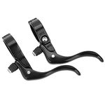 Keenso Bike Brake Levers, 1 Pair 2 Colors Lightweight Aluminum Alloy Road Bike Bicycle Brake Lever Set Cycling Accessories for 31.8mm Handlebar(Black)